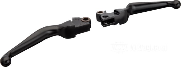 Handbrems-/Kupplungshebel; passend für Softail und Dyna 1996-2006, Touring 1996-2007, Sportster 1996-2003; Aluminium, schwarz, kunststoffbeschichtet; ersetzt OEM HD 44994-07; USA; Bruttogewicht: 330 g