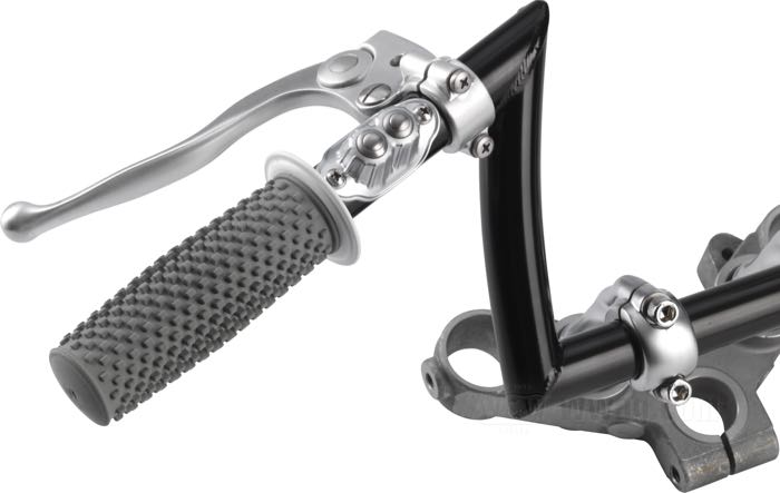 Tasterarmatur »Deluxe« von Kustom Tech; für Hupe / Blinker (einzeln) / Startermotor; für 1” Lenker; mit zwei Tastern; Messing, poliert; mit je zwei Kabeln pro Taster; Italien; Bruttogewicht: 120 g
