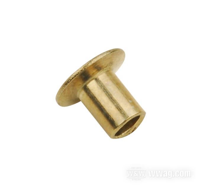 Rivetto; per Rivestimento disco molla; atto per 750 cc 1941→, Big Twin 1941-primi 1984; ottone; lunghezza: 7/32”; Ø 3/16”; rimpiazza OEM HD 8226; peso lordo: 1 g