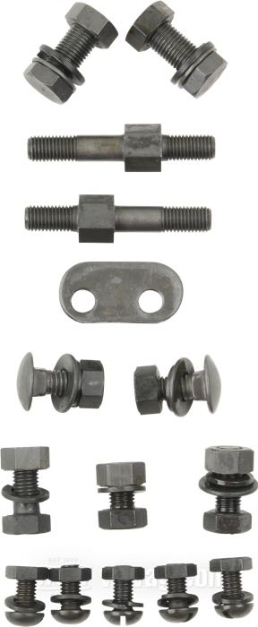 Kit de montage de Colony; pour Garde-boue arrière; adaptable à modèles Solo 750cc 1929-1952; acier, parkerisé; USA; poids brut: 280 g