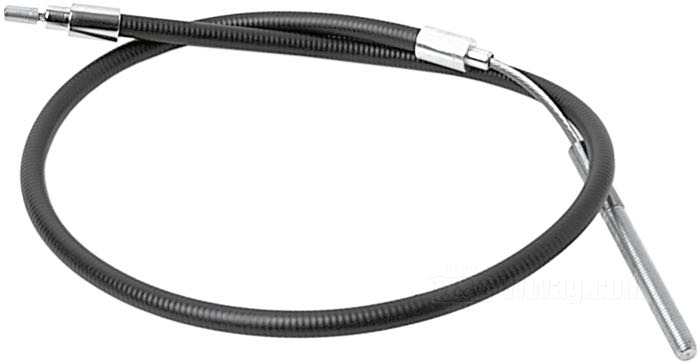 Cavo freno di Barnett; atto per Sportster 1975-1976; posteriore; acciaio, vinile nero; lunghezza: 85 cm; rimpiazza OEM HD 38634-75T; U.S.A.; peso lordo: 230 g