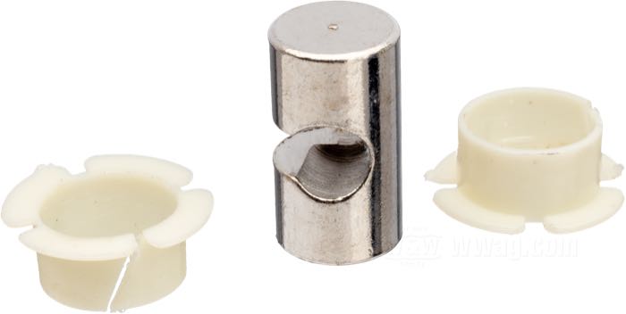 Pivote; para Cable de embrague; apropiado para modelos 1982-1987; hendido; acero / nylon; Ø 7/16”; reemplaza OEM HD 45036-82; peso bruto: 20 g