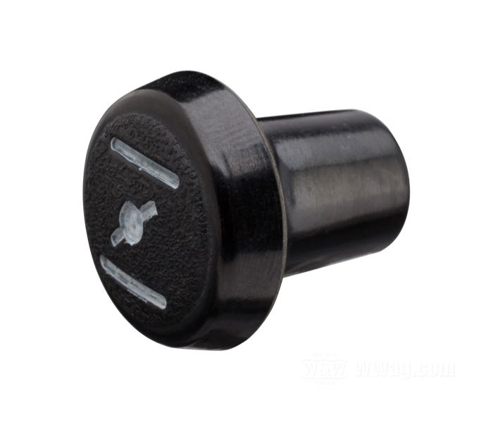Choke knob; plastic, black; for Keihin butterfly carburetors; thread: #10-32; replaces OEM HD 29228-80; gross weight: 10 g