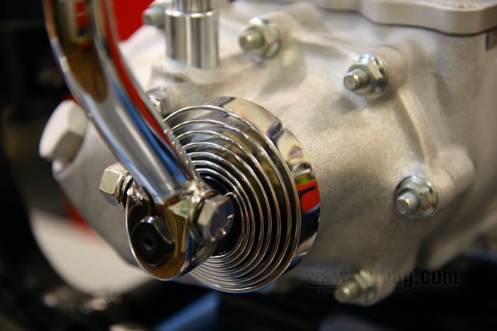 Kickstart spring; fits 4-speed Big Twin; steel, chrome-plated; replaces OEM HD 33085-36; gross weight: 260 g