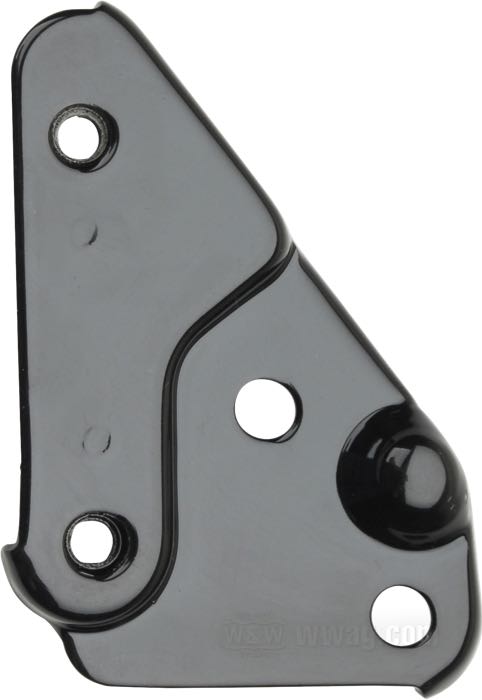 Support de Paughco; pour Relais Delco; adaptable à Knucklehead et Panhead 1947-1957; acier, noir, finition époxy; remplace OEM HD 74765-47; USA; poids brut: 66 g