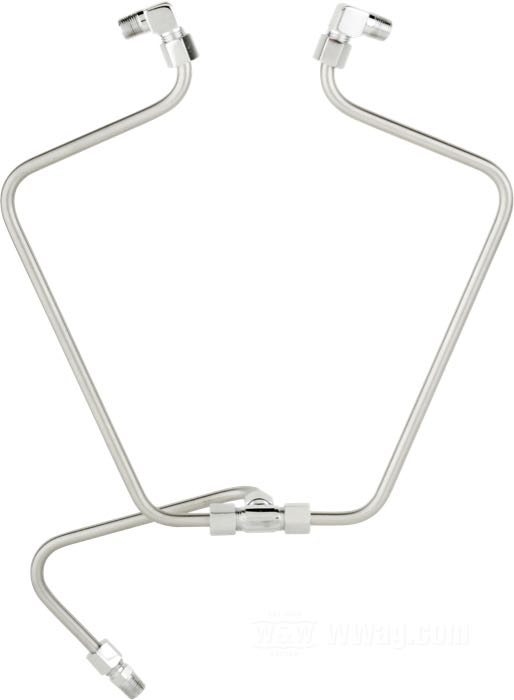 KCINT Chrome Rocker Box Oil Lines For Harley Shovelhead Motor - Replaces OE 62783-66A & 67285-66A
