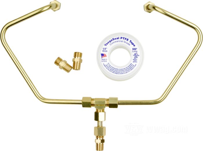 Oil lines by Old Stf; for Cylinder head; fits Panhead 1963-1965; brass; gross weight: 200 g