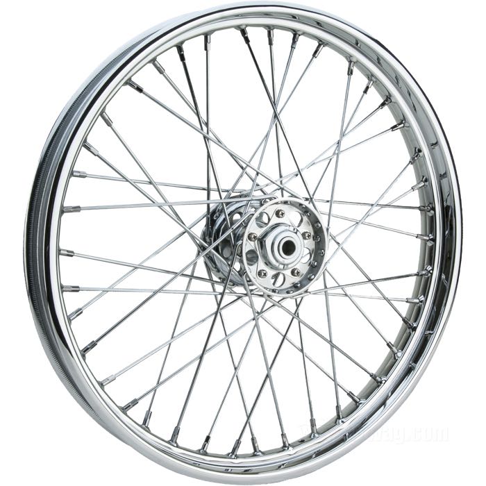 Rueda de radios; apropiado para E(L)/F(LH) 1936-1966, U(LH) 1937-1948 trasera y delantera, W(L) 1937-1952 solo trasera; acero; buje Star con rodamientos de rodillos cónicos; acabado buje: cromado(a); perfil: base profunda; acabado llanta: cromado(a); 2.15x21 ”; radios: acero cromado; Ø del eje: 17.5 mm; válvola de metal central; peso bruto: 8 kg