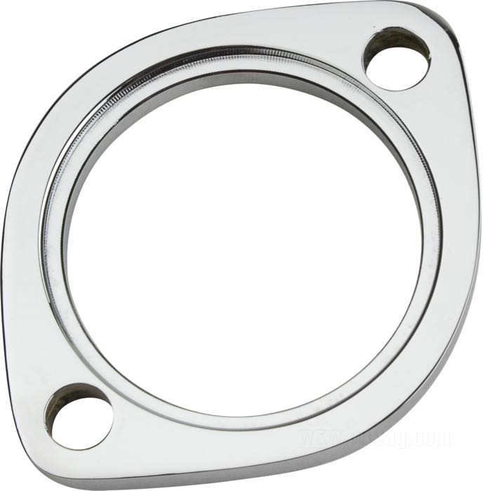 Exhaust flange; fits Softail 1985-2003, Touring 1984→, Dyna →2002 and 2004-2005, Sportster 1986-2002, Milwaukee-Eight 2018→; steel, chrome-plated; Ø 48 mm; replaces OEM HD 65328-83; Taiwan; gross weight: 100 g