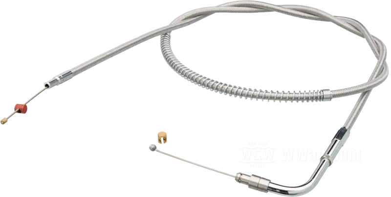 Throttle Cable Braided Clear Coat