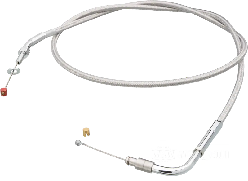 Throttle Cable Braided Clear Coat