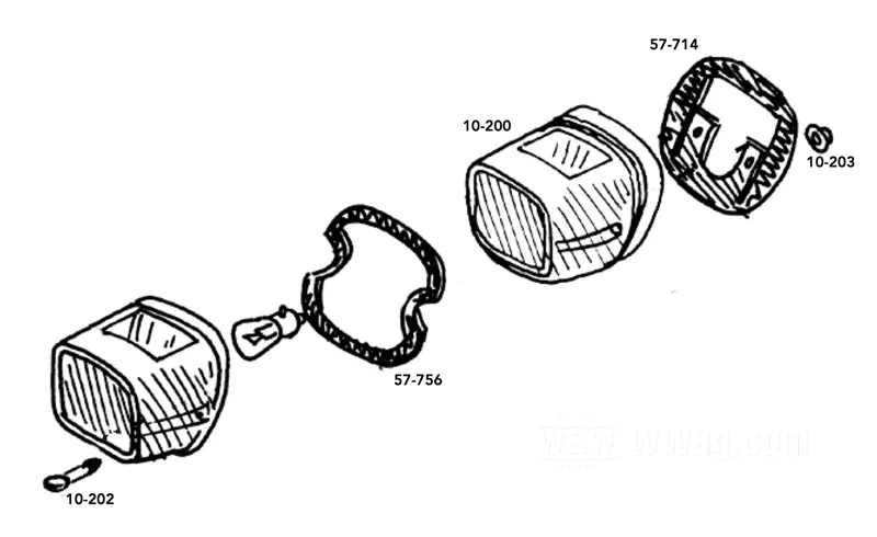 Pezzi di ricambio per fanalino 1973-1999