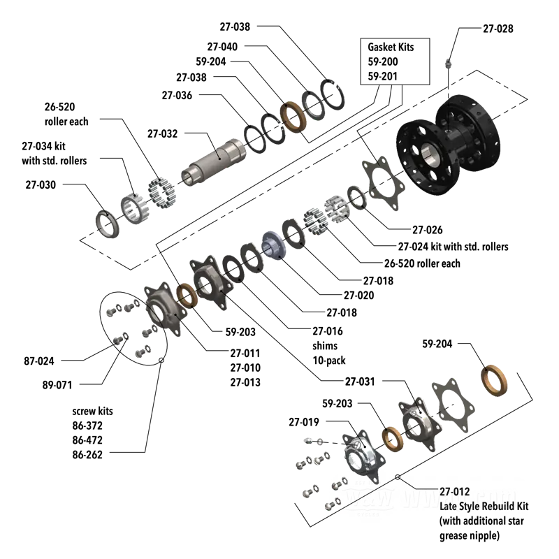 Replacement Parts for Star Hub 1936-1966