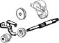 Starter Shafts and Actuating Mechanism for Sportster →1980 and Big Twin →1988