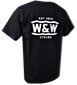 W&W Brand T-Shirts Black - White Print