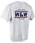 W&W Brand T-Shirts White - Red+Blue Print
