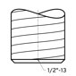 Hex Head Screws Chrome-Plated - 1/2”-13