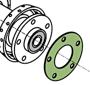 Position von Bremsscheibe, Bremstrommel, Ketten- und Riemenrad feinabstimmen