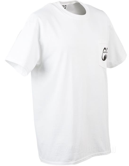 Camisetas MOON blancas con bolsillo del pecho