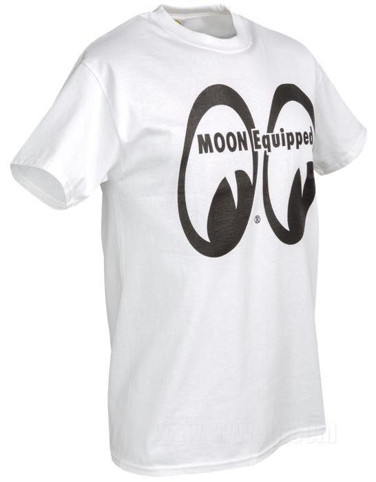 T-Shirts MOON blancs avec un grand logo