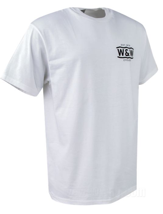 T-shirts W&W-Brand blanc - motif noir
