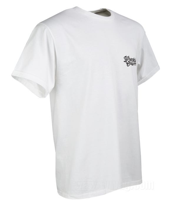 Camisetas Wrecking Crew blancas - print negro